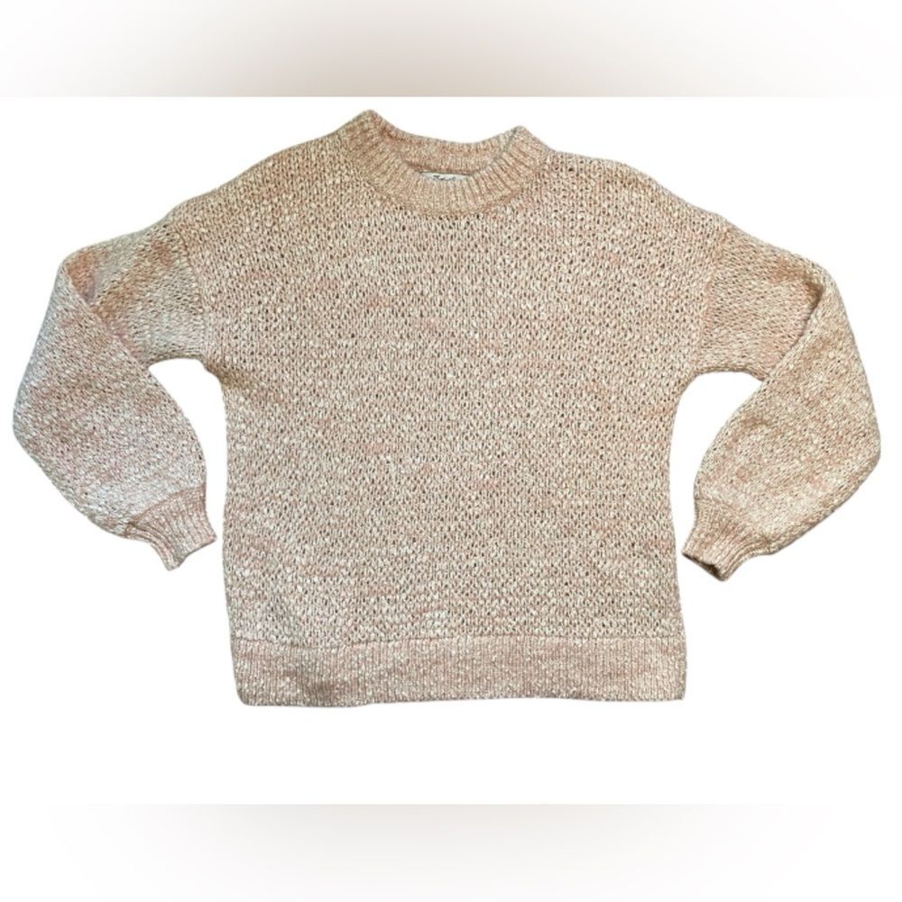 Madewell Light Pink Cotton Wool & Alpaca Blend Crewneck Oversized Baez Sweater - Picture 5 of 10